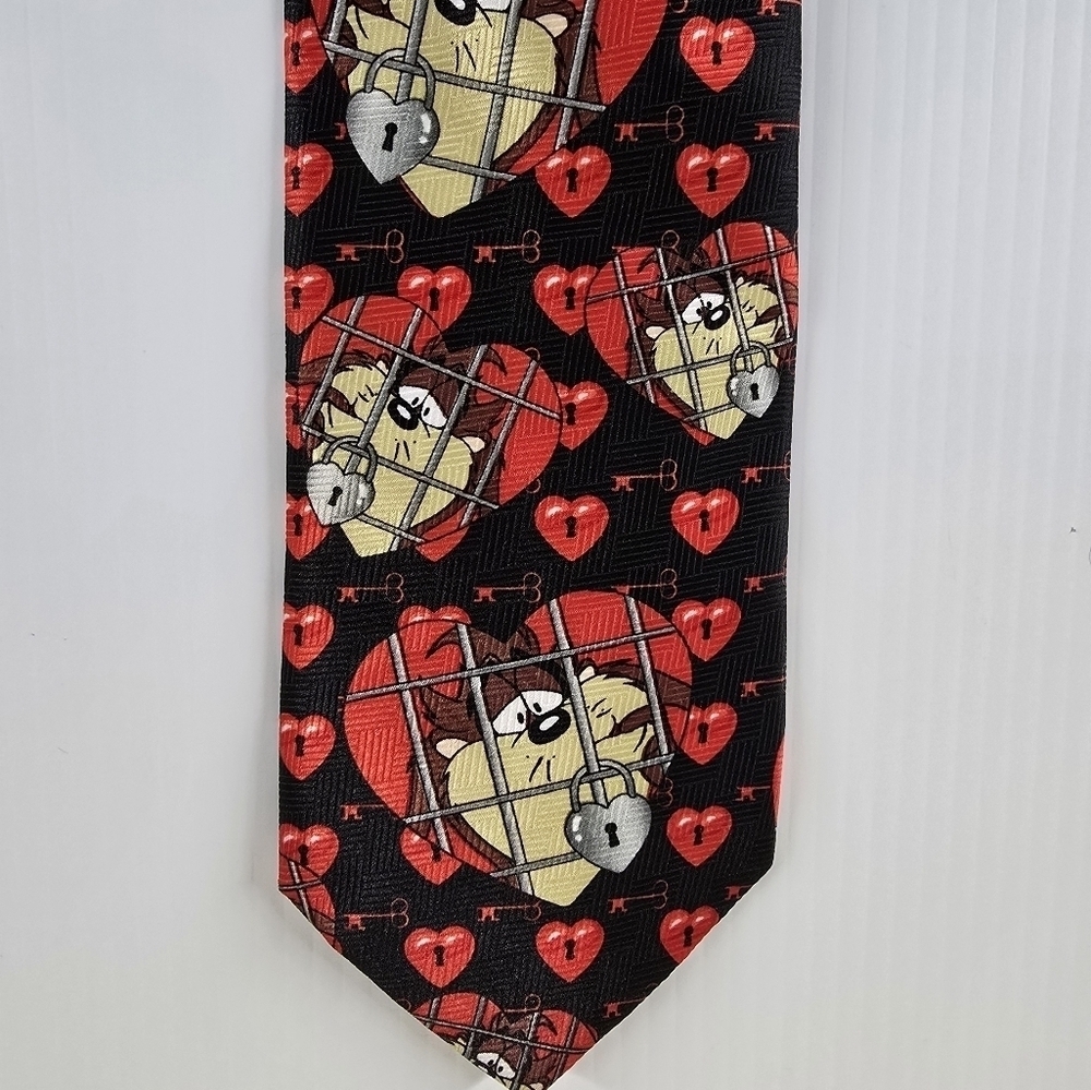 1997 Warner Bros. Looney Tunes Mens Tasmanian Devil Tie Vintage - Picture 2 of 4